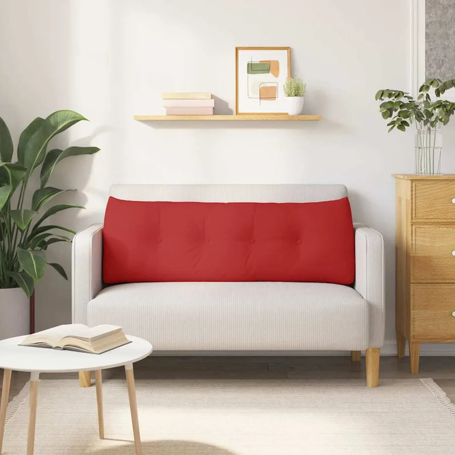 Coussin de Dos Rouge 140 x 24 x 50 cm tissu - 4