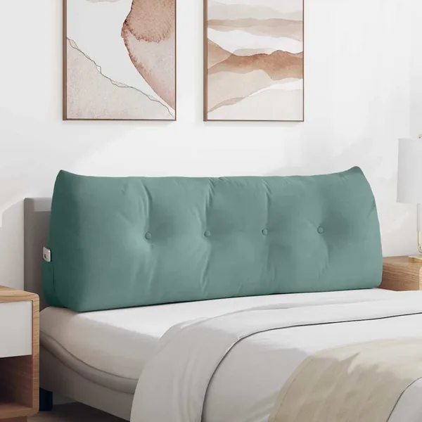Coussin de Dos Vert Mer 140 x 24 x 50 cm Velours