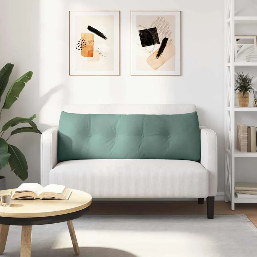 Coussin de Dos Vert Mer 140 x 24 x 50 cm Velours - 4