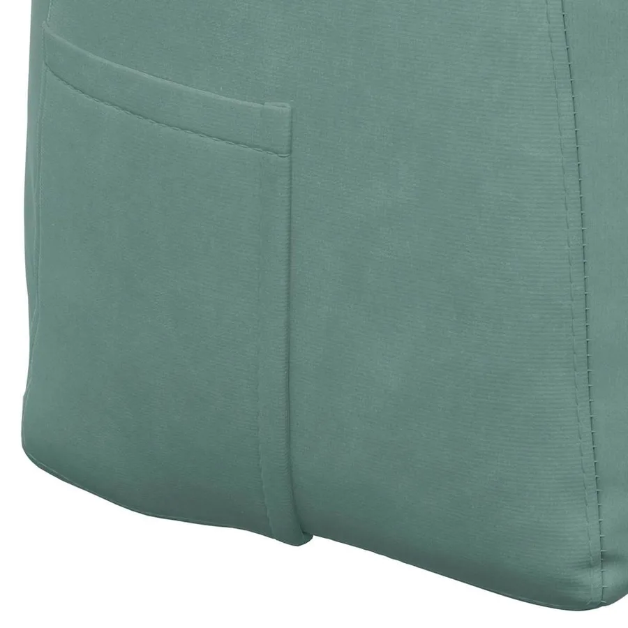 Coussin de Dos Vert Mer 140 x 24 x 50 cm Velours - 9
