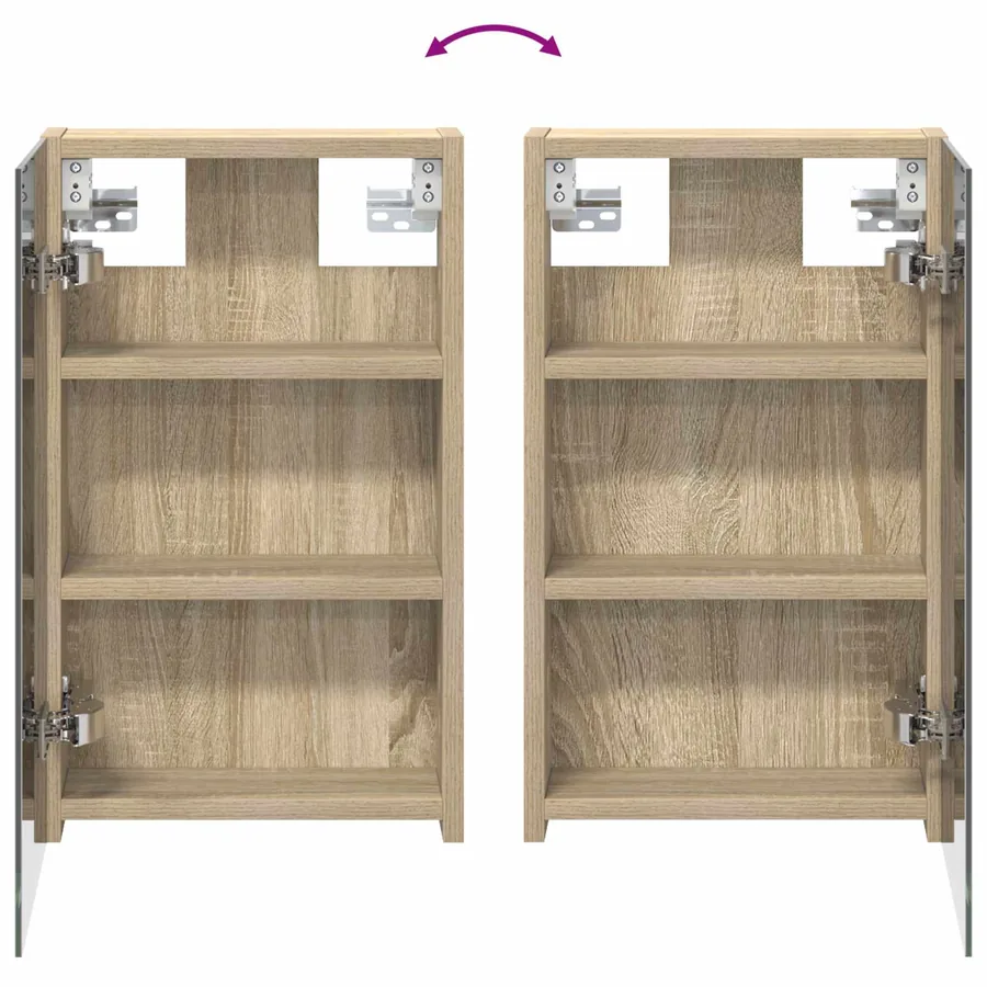 Ensemble de Meubles de Salle de Bain 3 pcs 80 x 10,5 x 50 cm - 11