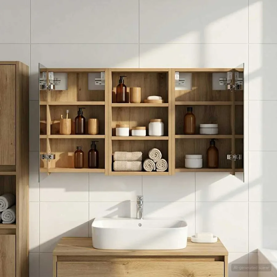 Ensemble de Meubles de Salle de Bain 3 pc 90 x 10,5 x 50 cm