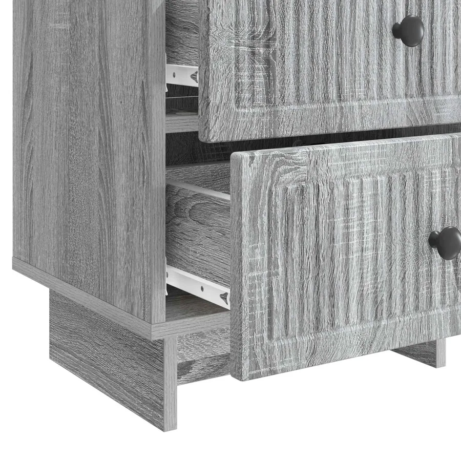 Cabinet de chevet avec tiroir Sonoma gris 43 x 34,5 x 47,5 cm - 9
