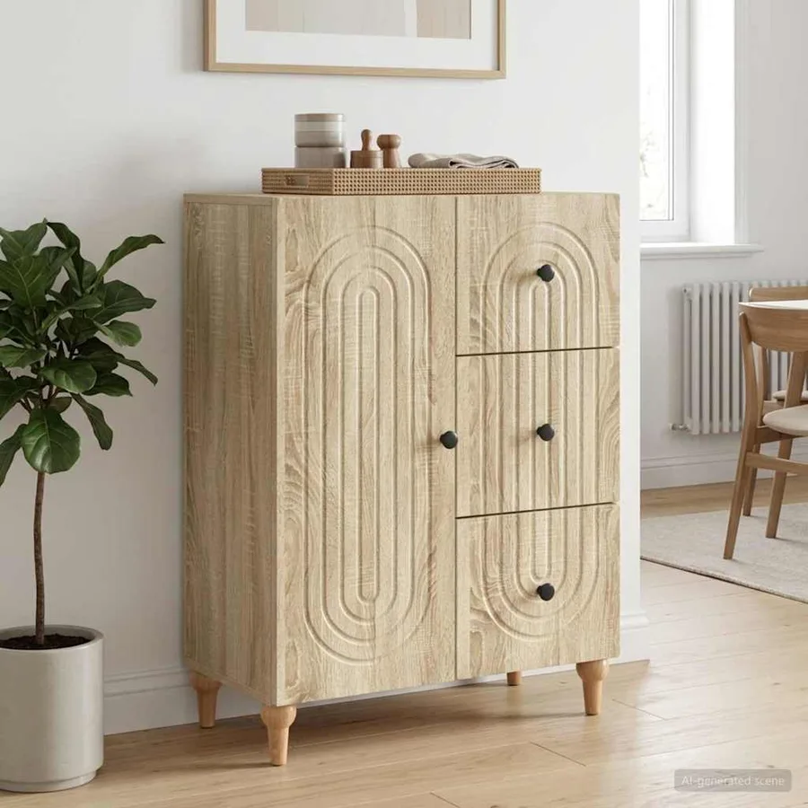 Buffet Chêne Sonoma 66 x 34,5 x 90 cm Bois d'ingénierie - 4