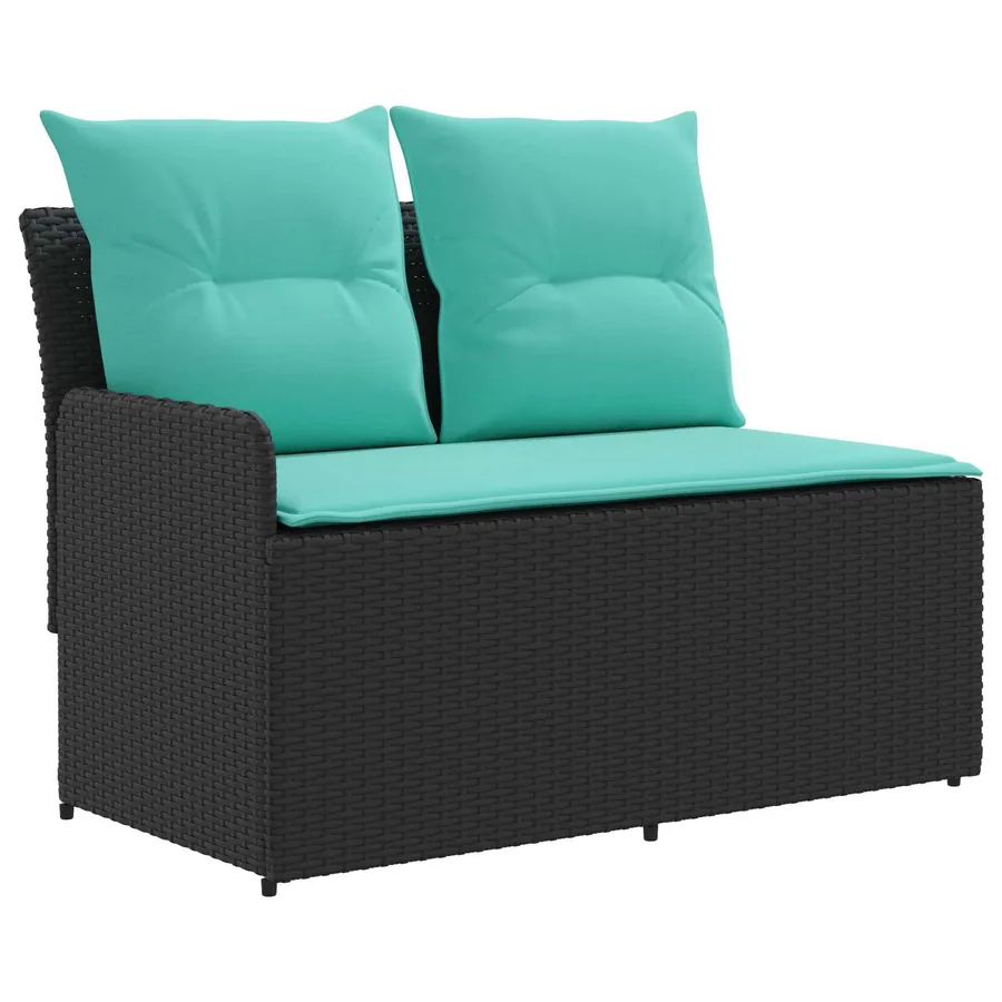 Sofa de jardin avec accoudoirs et sofa d'angle 2 Pièce Rotin PE - 5
