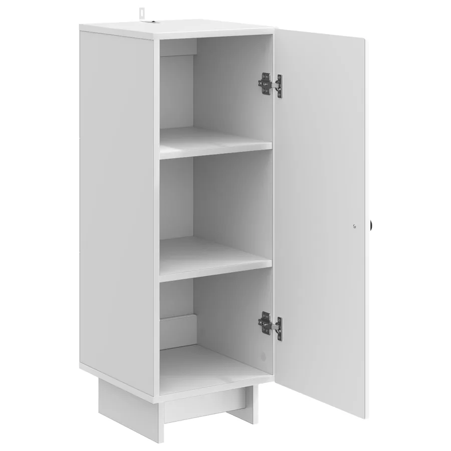 Buffet Blanc brillant 33 x 34,5 x 90 cm Bois d'ingénierie - 5