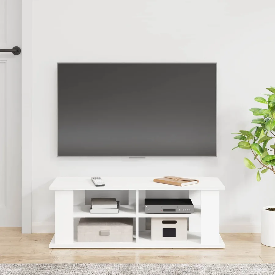 Support de télévision Blanc 96 x 35 x 33,5 cm - 4