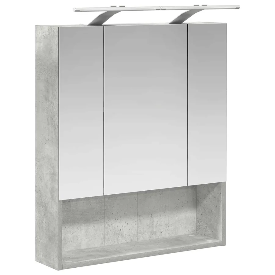 Armoire Miroir de Salle de Bain Gris béton 60 x 14.5 x 70 cm - 5