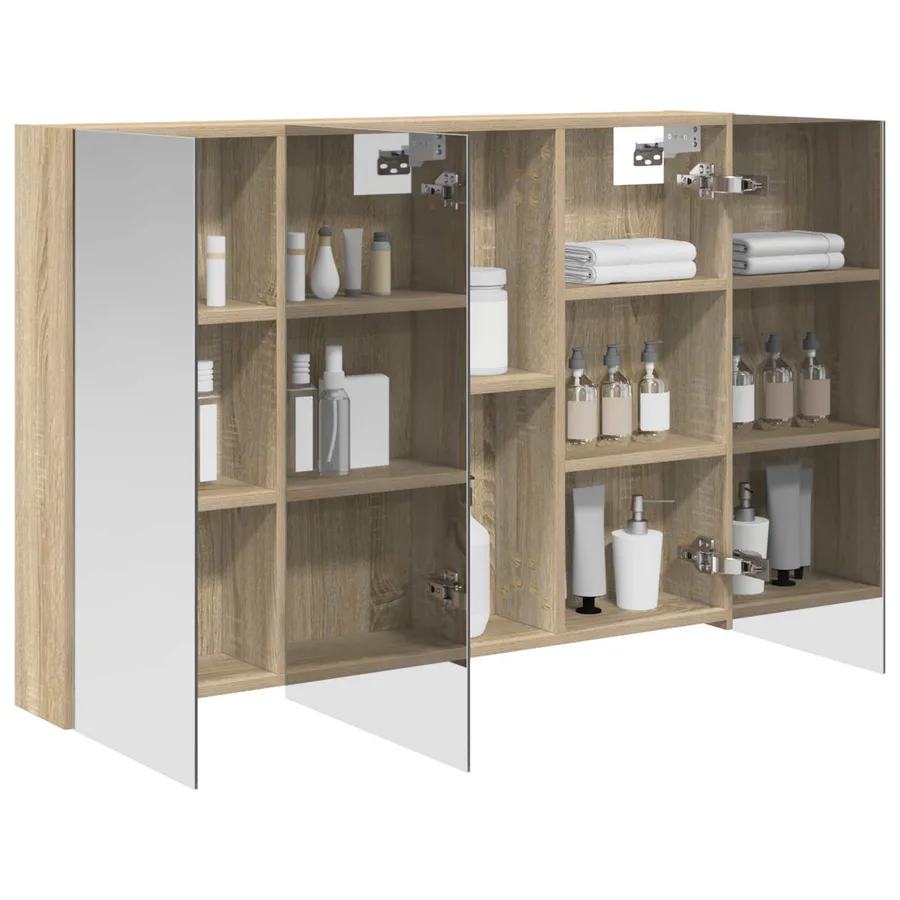 Armoire Miroir de Salle de Bain Chêne Sonoma 100 x 14,5 x 70 cm - 3