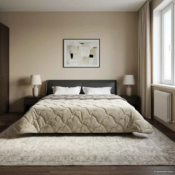 Duvet d'hiver Matelassé Gris clair 220 x 240 cm