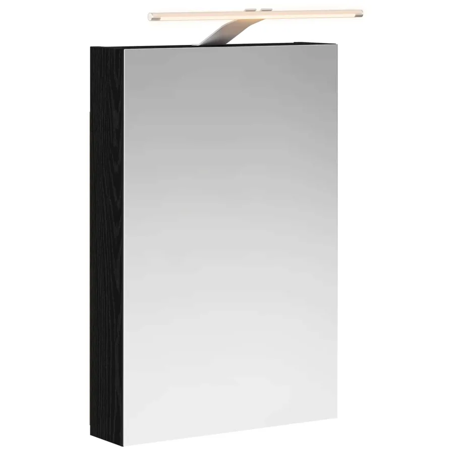 Armoire Miroir de Salle de Bain Chêne noir 40 x 10,5 x 60,5 cm - 2