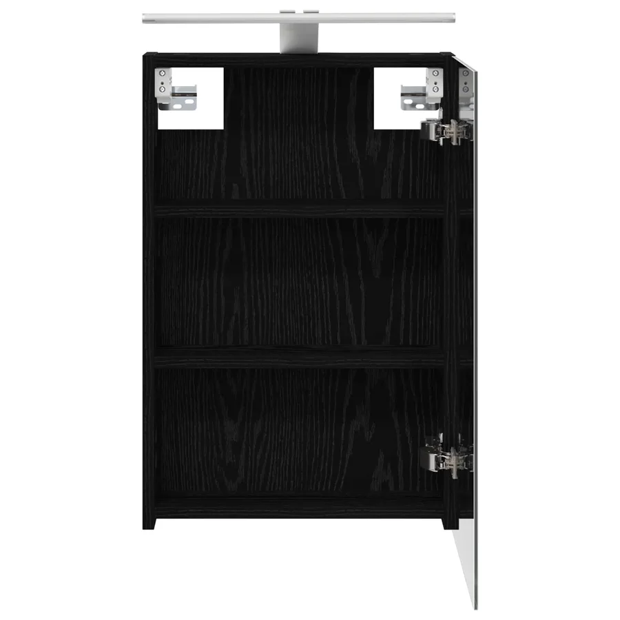 Armoire Miroir de Salle de Bain Chêne noir 40 x 10,5 x 60,5 cm - 7
