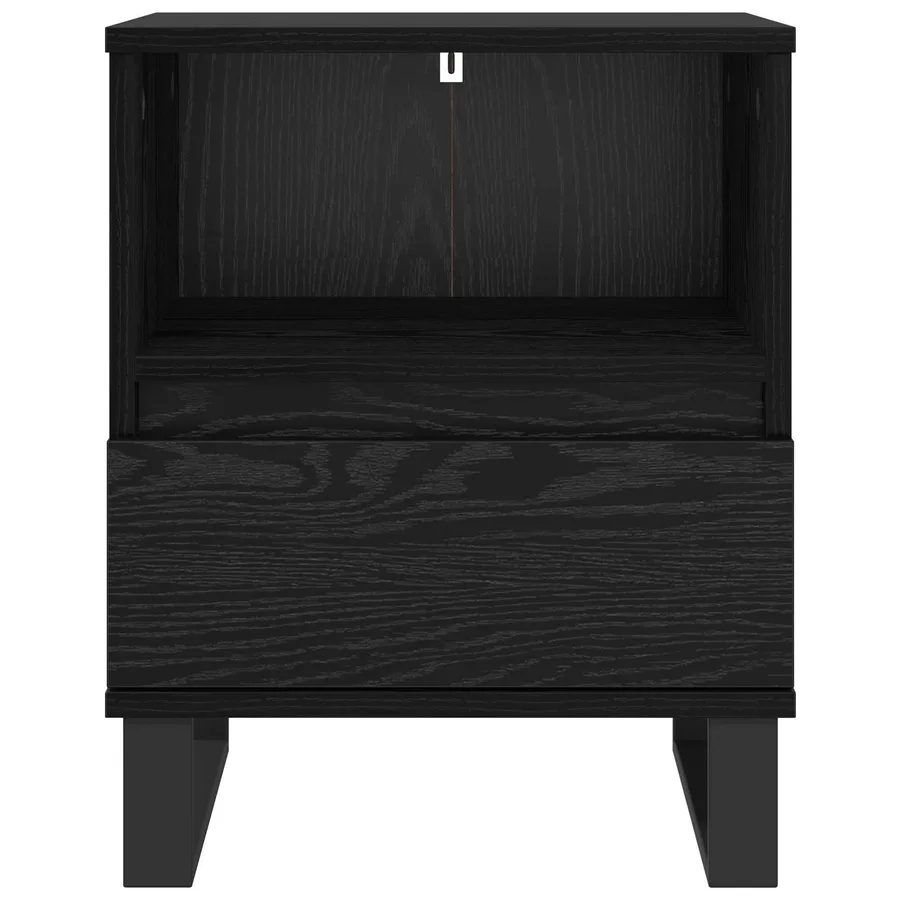 Armoire de lit Chêne noir 40 x 35 x 50 cm Bois d'ingénierie - 6