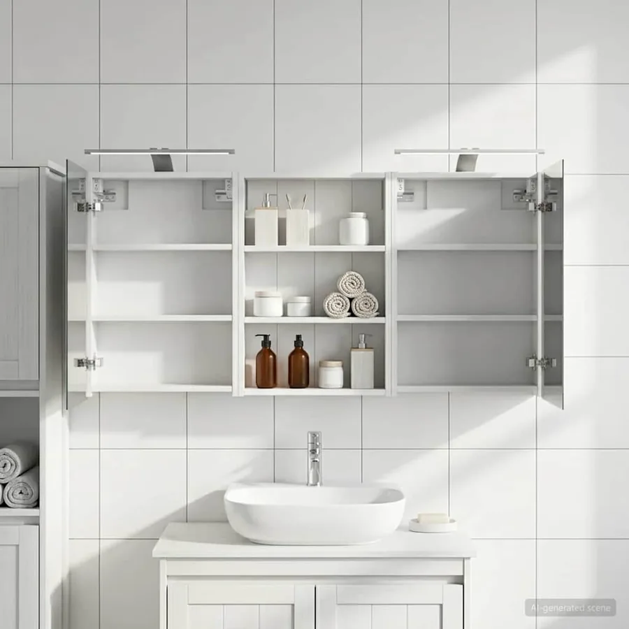 Ensemble de Meubles de Salle de Bain 3 pcs 120 x 10,5 x 60,5 cm