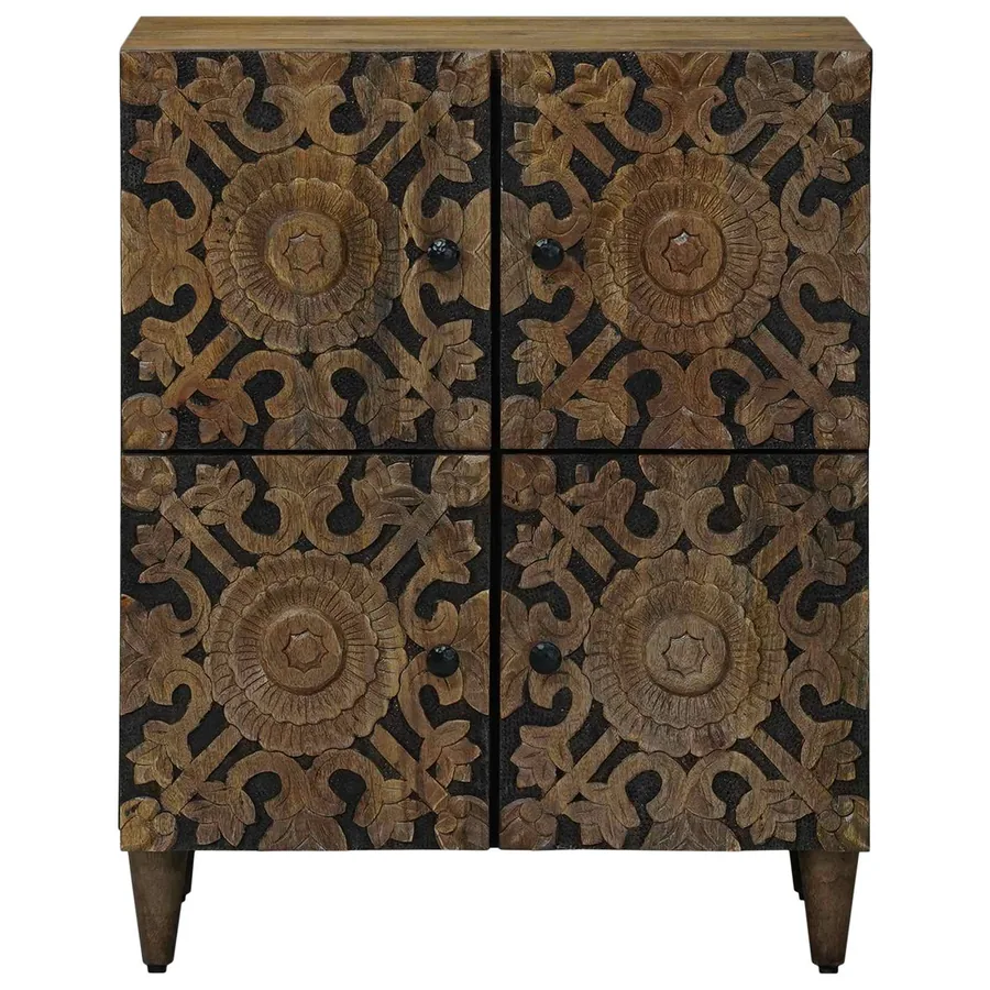 Buffet Marron 60 x 33,5 x 75 cm Bois de mangue massif - 3