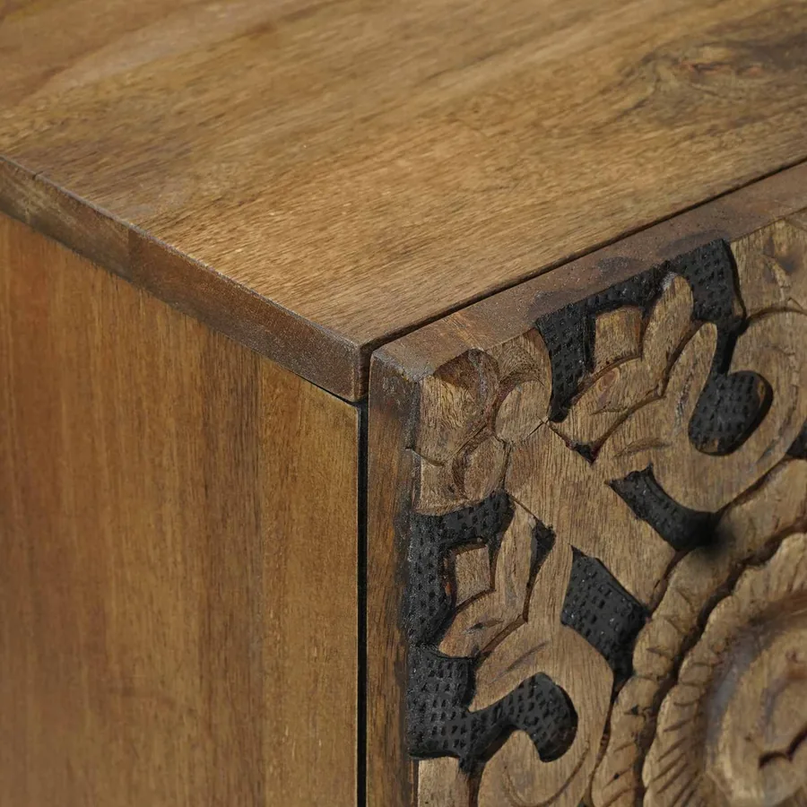 Buffet Marron 60 x 33,5 x 75 cm Bois de mangue massif - 6