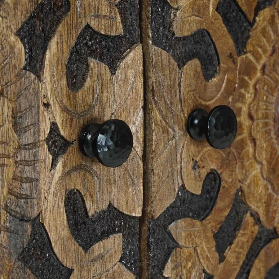 Buffet Marron 60 x 33,5 x 75 cm Bois de mangue massif - 7