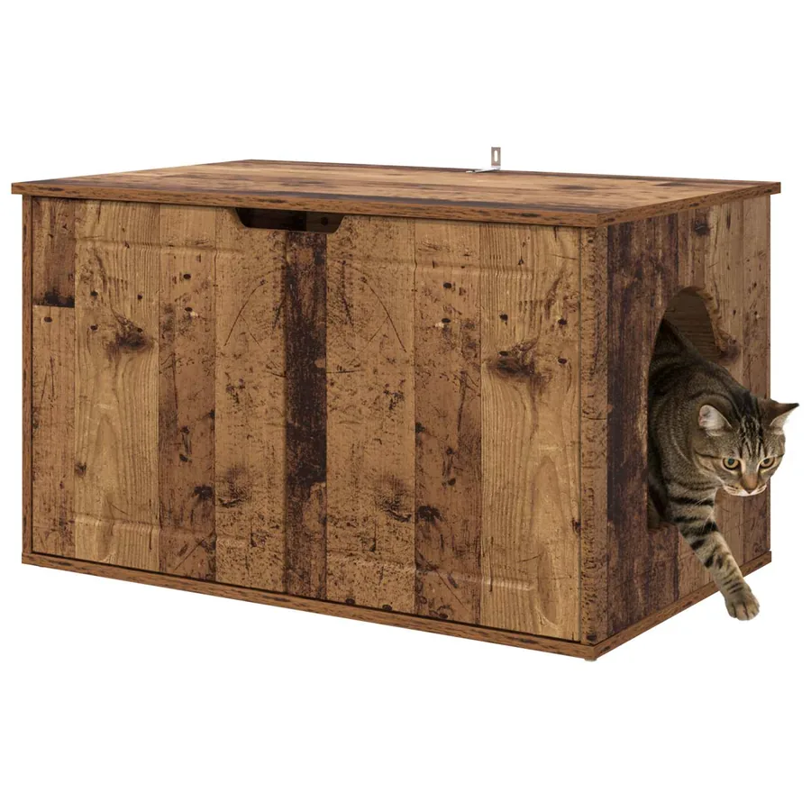 Maison pour chat Bois ancien 85 x 55 x 50,5 cm - 3