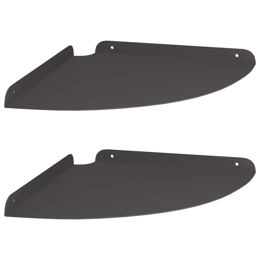 Étagère Flottante d'Angle 2 pcs Noir 30 x 30 x 2 cm - 2
