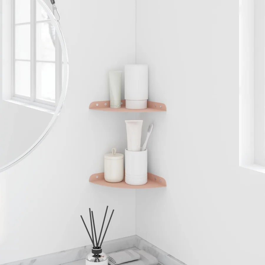 Étagère flottante avec étagère 2 pcs Rose 18 x 18 x 2 cm - 4
