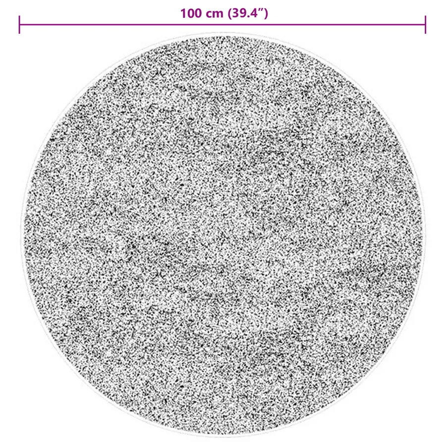 Tapis doux à poils moyens et lavable HUARTE Marron Ø 100 CM - 10
