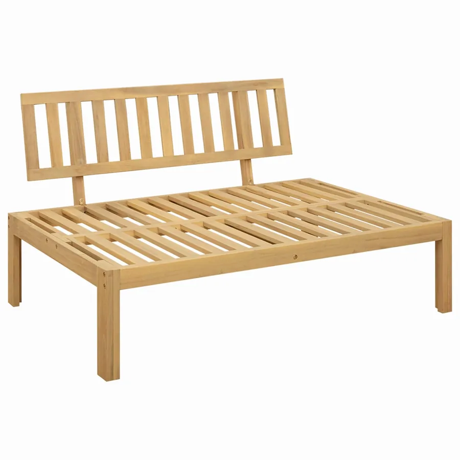 Unité de canapé du milieu Acacia Clair et Blanc Crème - 4