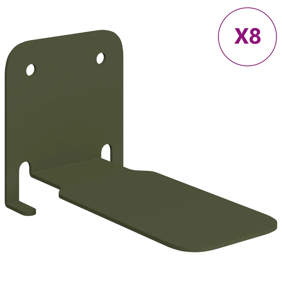 Étagère flottante 8 pcs Vert olive 6 x 10,8 x 6,6 cm - 4