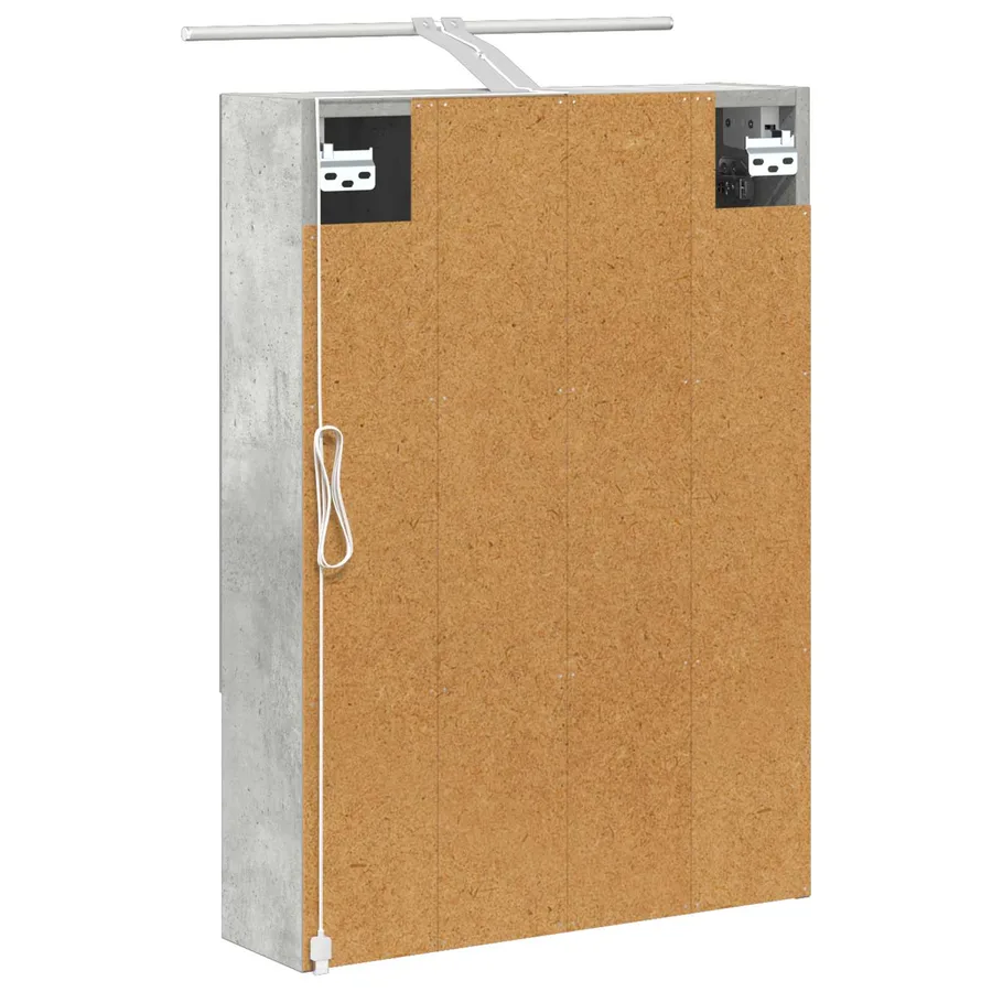 Armoire Miroir de Salle de Bain Gris béton 50 x 14,5 x 70 cm - 9