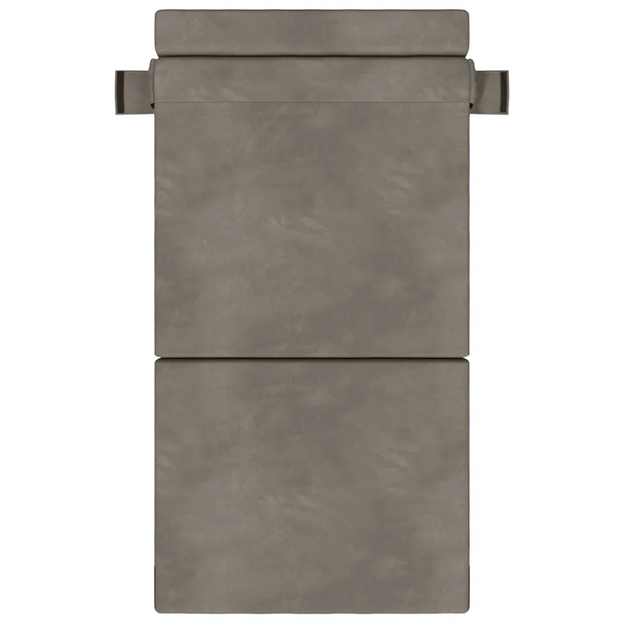 Canapé-lit pliable Gris clair 70 x 80 x 60 cm Tissu - 3