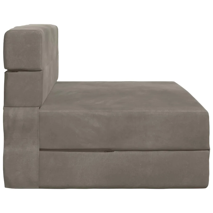 Canapé-lit pliable Gris clair 70 x 80 x 60 cm Tissu - 4