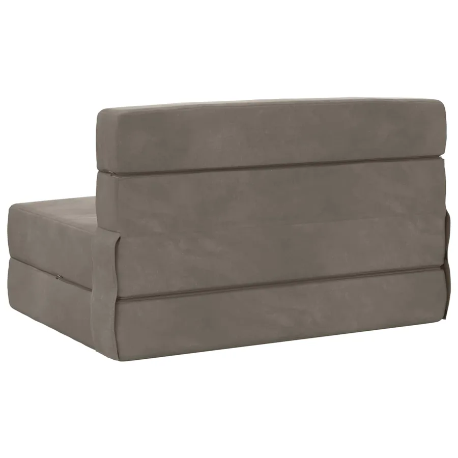 Canapé-lit pliable Gris clair 70 x 80 x 60 cm Tissu - 5