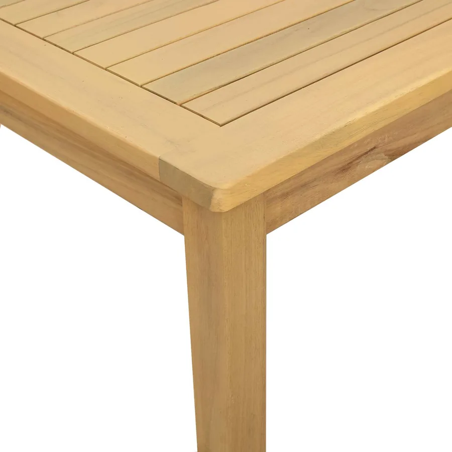 Table basse Acacia clair 110 x 110 x 45 cm Bois d'Acacia Massif - 5
