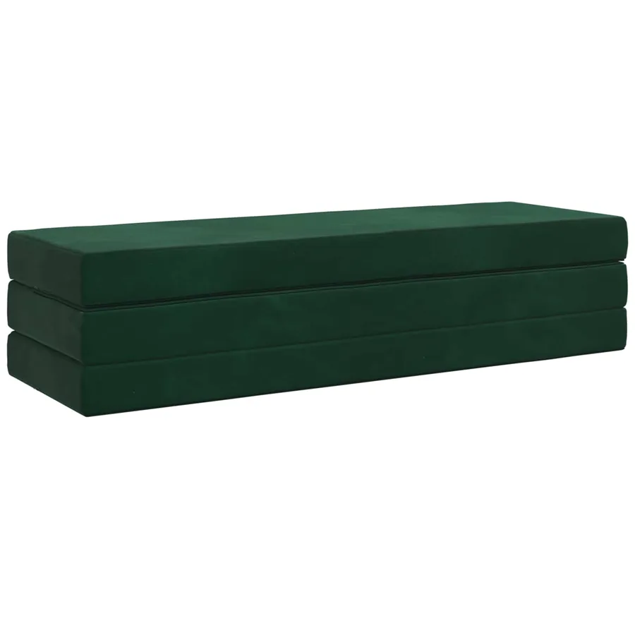 Canapé-lit pliable 180 x 67 x 45 cm Vert foncé - 3
