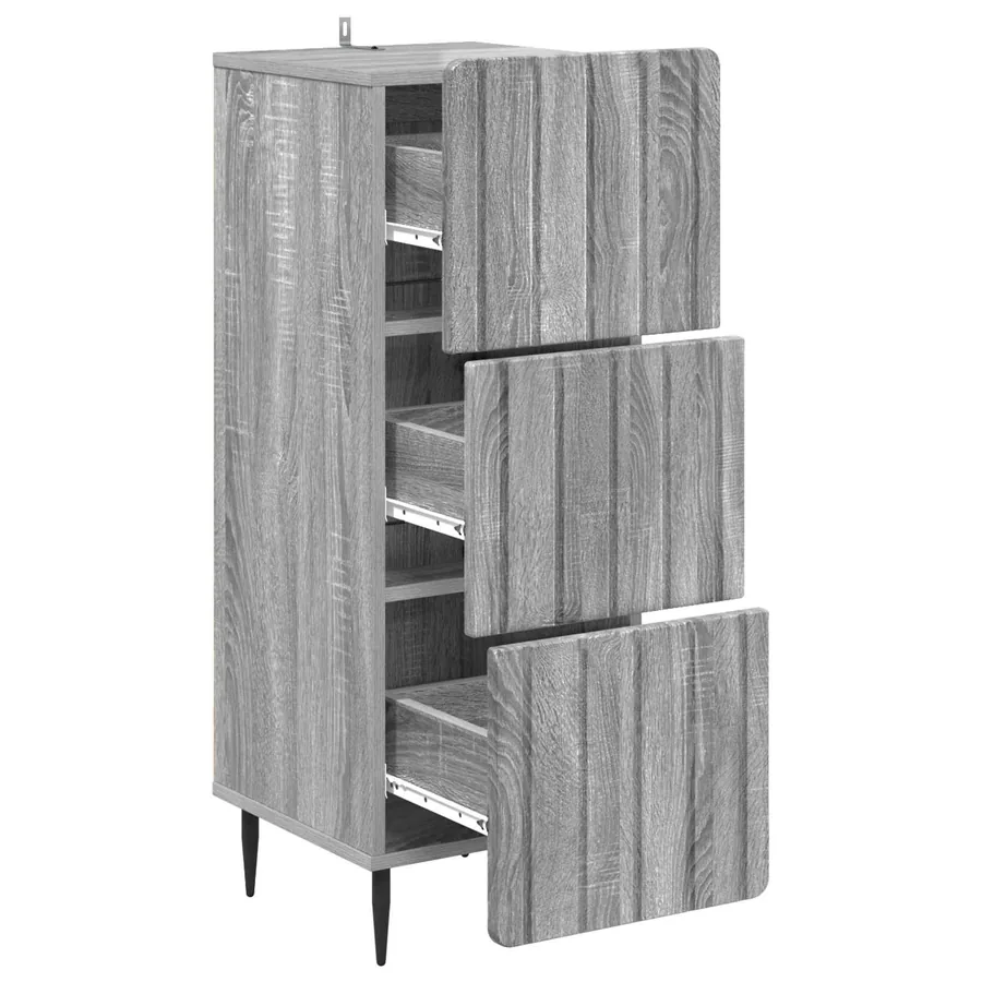 Armoire à tiroirs Sonoma gris 33 x 34,5 x 92 cm - 5