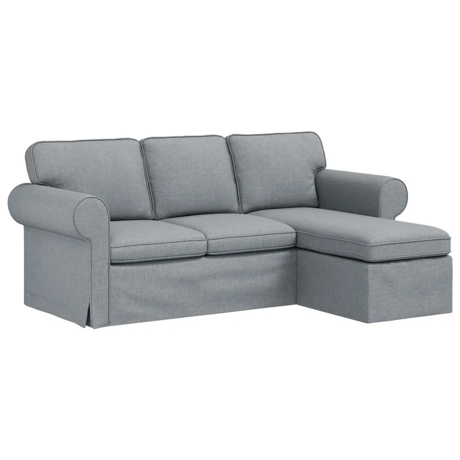 Canapé Gris clair 195 x 138 x 80 cm tissu - 2