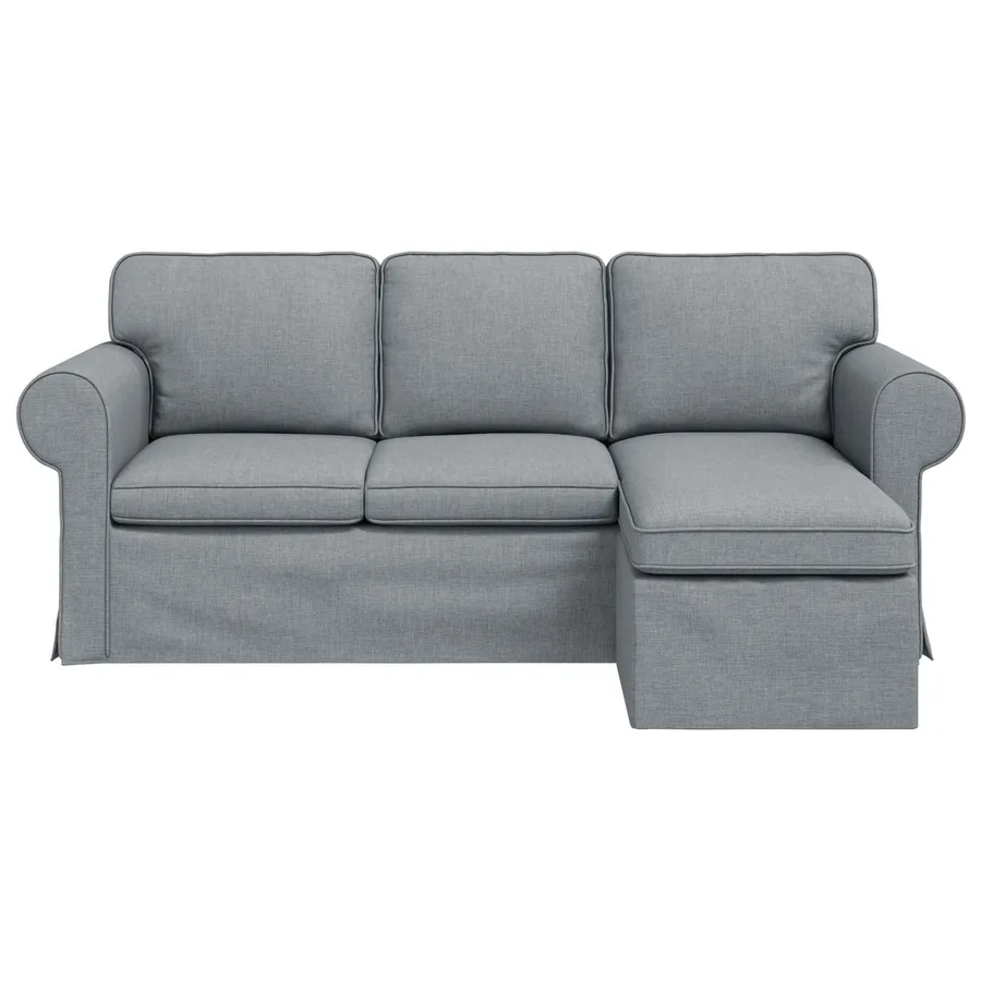 Canapé Gris clair 195 x 138 x 80 cm tissu - 4