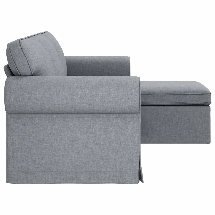 Canapé Gris clair 195 x 138 x 80 cm tissu - 5
