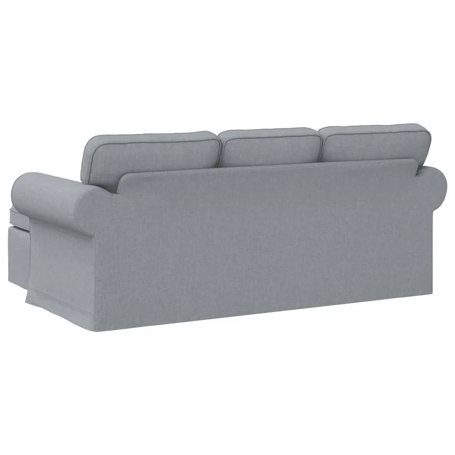 Canapé Gris clair 195 x 138 x 80 cm tissu - 6