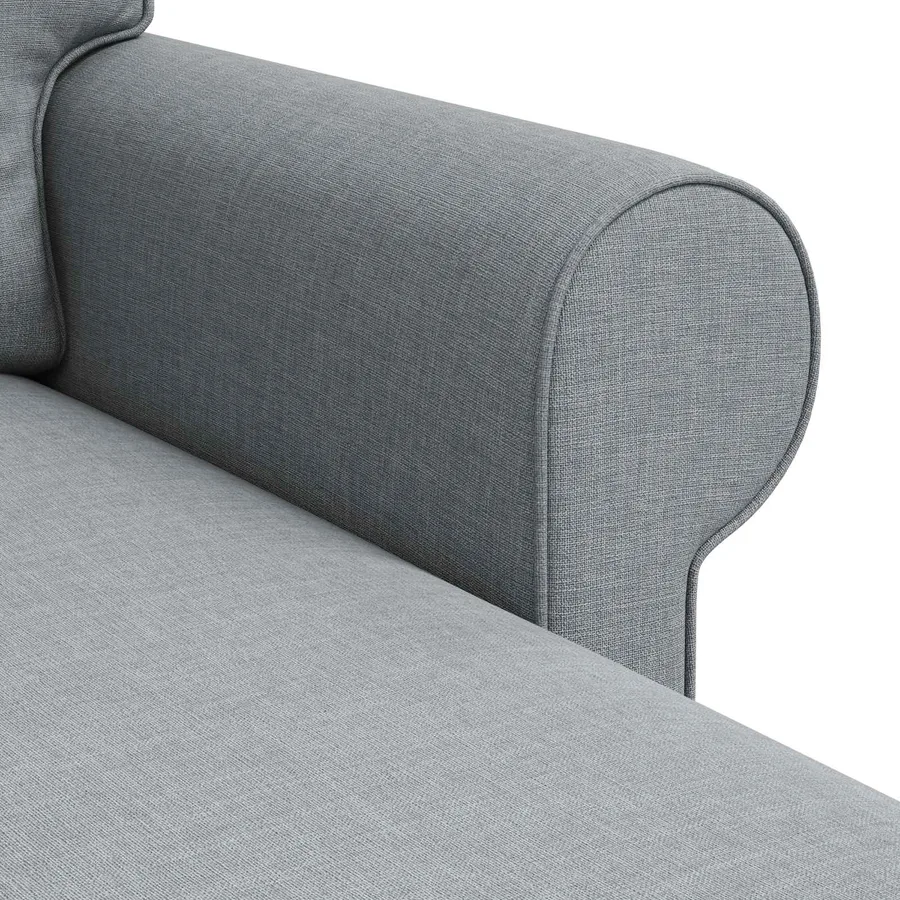 Canapé Gris clair 195 x 138 x 80 cm tissu - 7