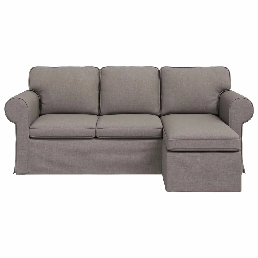Canapé Taupe 195 x 138 x 80 cm tissu - 4