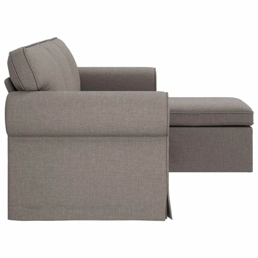 Canapé Taupe 195 x 138 x 80 cm tissu - 5