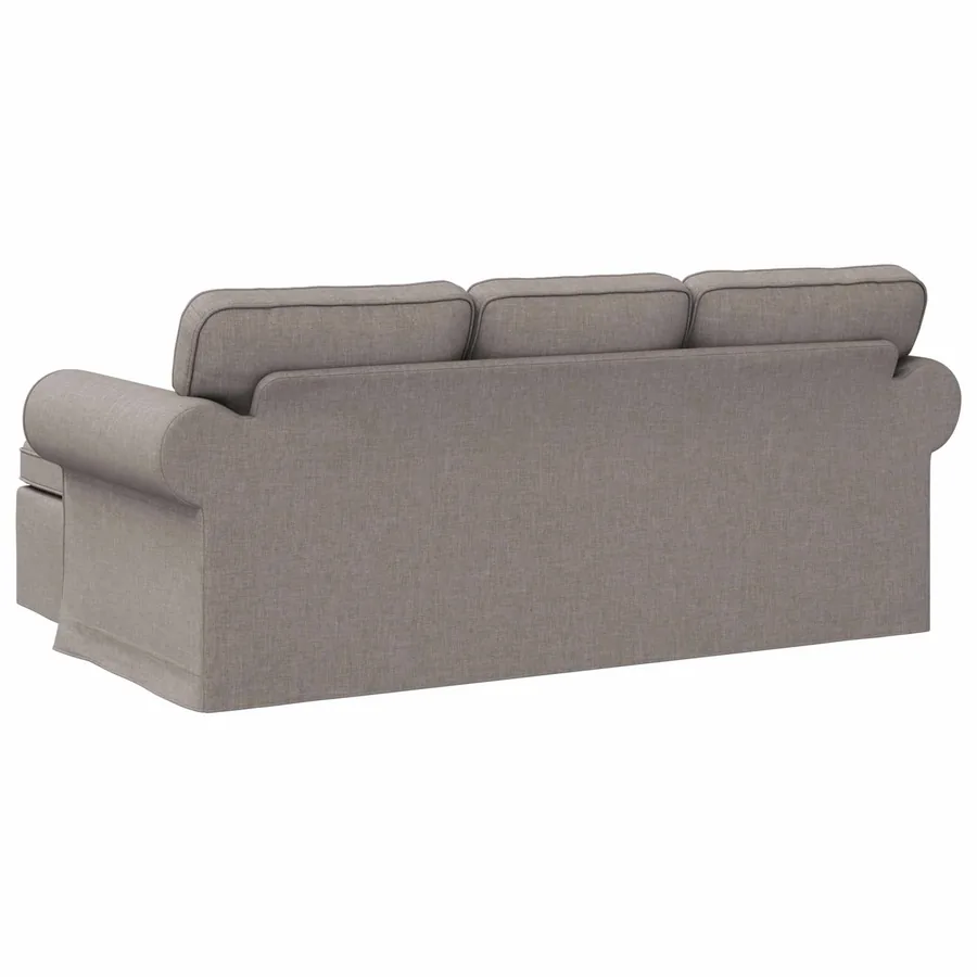 Canapé Taupe 195 x 138 x 80 cm tissu - 6