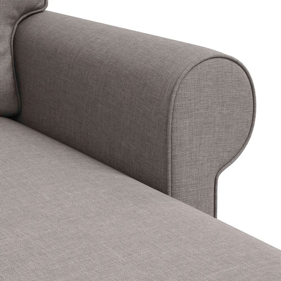 Canapé Taupe 195 x 138 x 80 cm tissu - 7