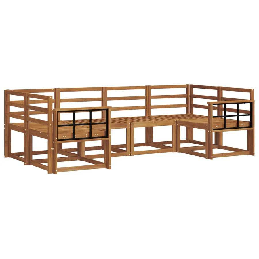 Ensemble de canapés d'extérieur 6 pcs Naturel - 2