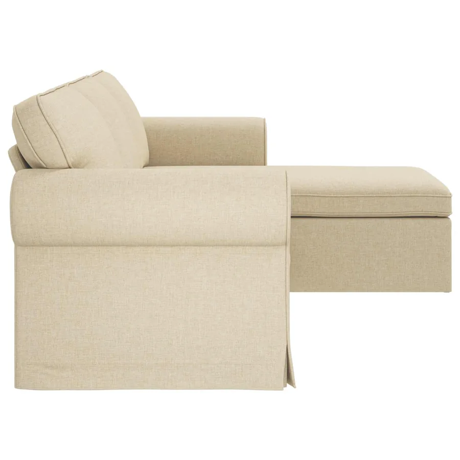 Canapé Crème 245 x 138 x 80 cm tissu - 5