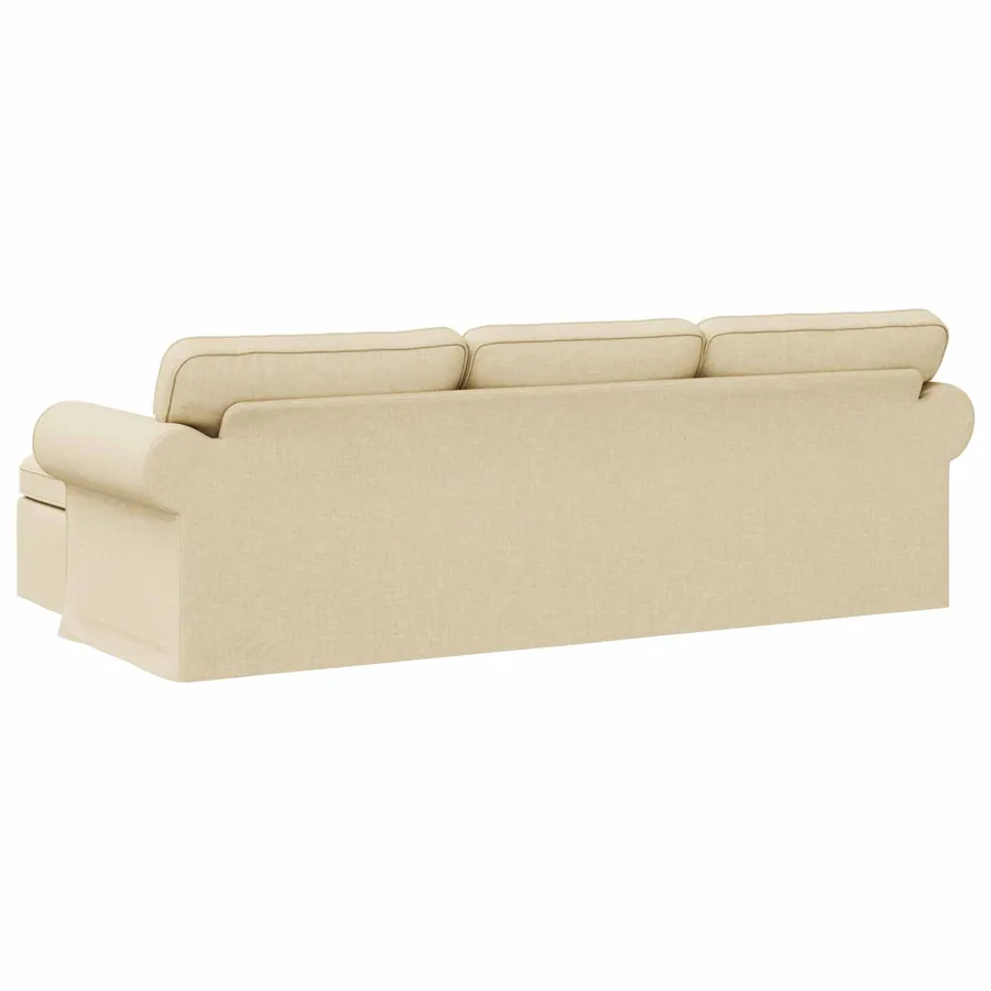 Canapé Crème 245 x 138 x 80 cm tissu - 6
