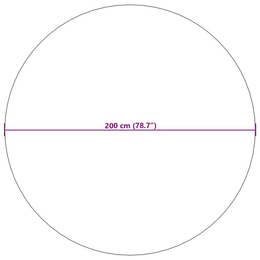 Tapis de surface Rond SIROLO Crème Ø 200 CM Polyester - 8