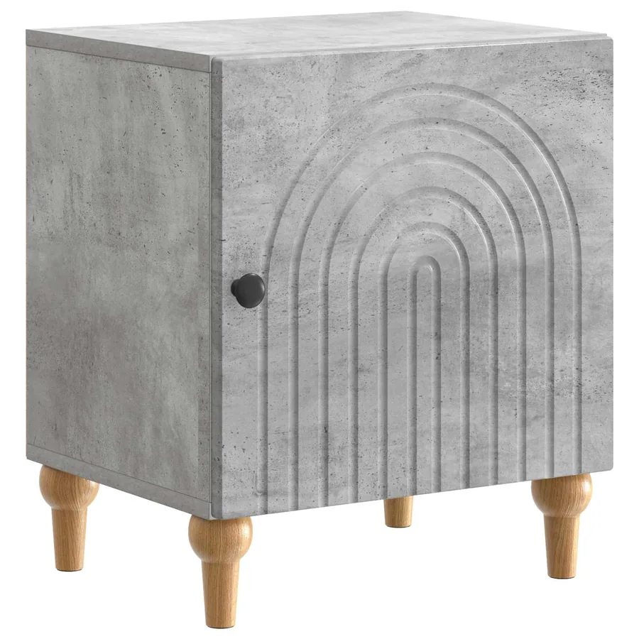 Cabinet de chevet 2 pcs Gris béton 43 x 34,5 x 50 cm - 5