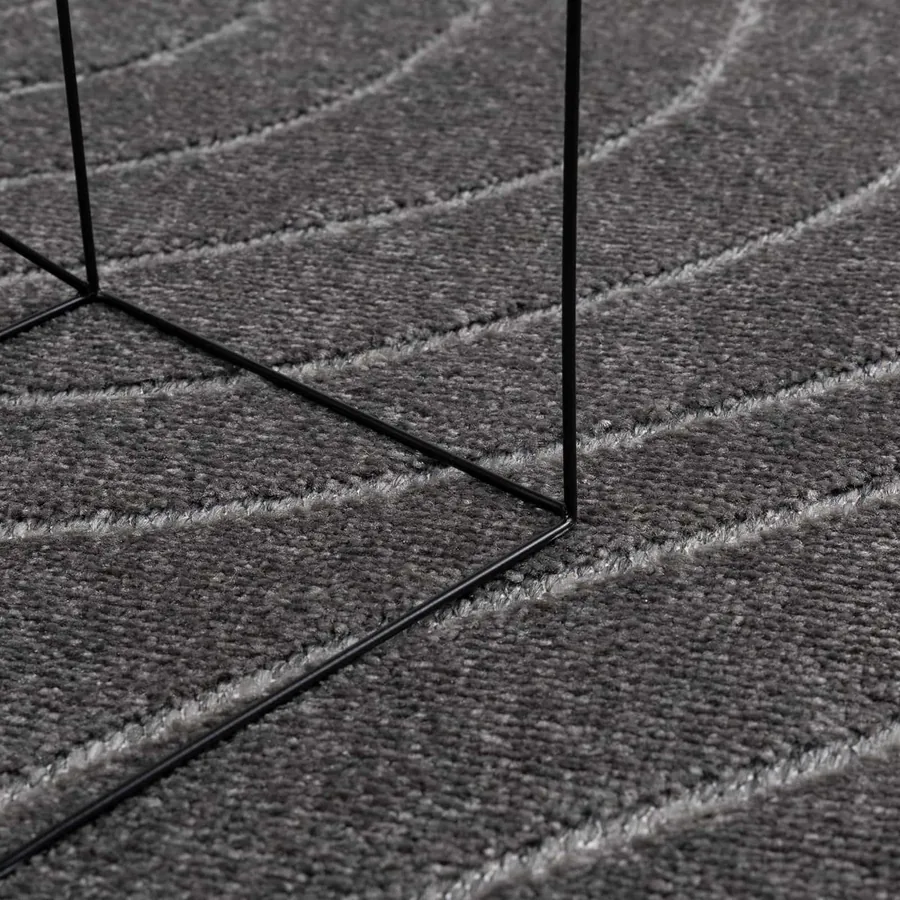 Tapis de surface PALMERAS Anthracite 200 x 200 cm Polyester - 6