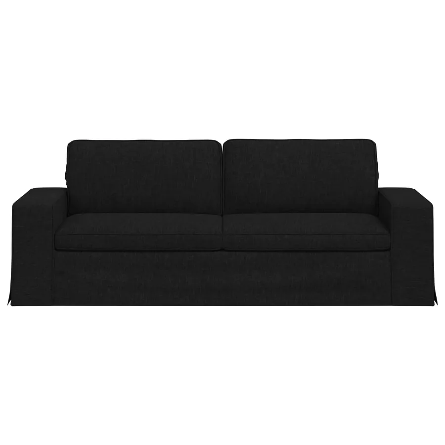 Canapé Noir 222 x 80 x 82 cm tissu - 4